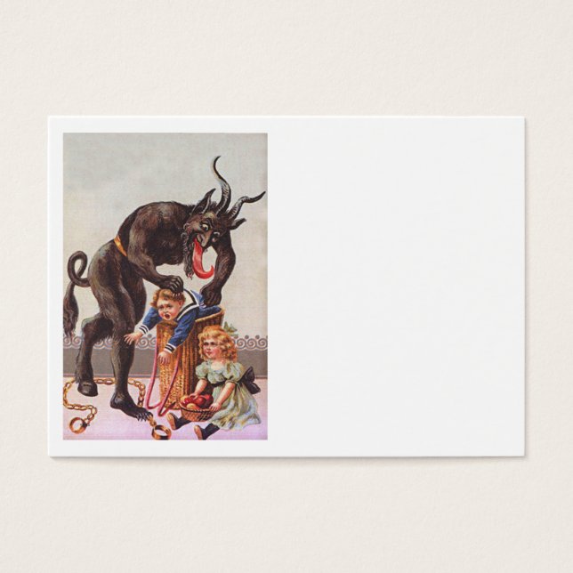 Krampus Kidnapping Kinderen Visitekaartje (Voorkant)