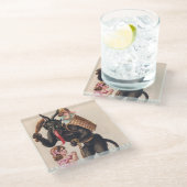 Krampus Kidnaps Girls  feestdag Glazen Onderzetter (Schuin)