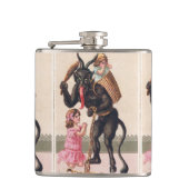 Krampus Kidnaps Girls  feestdag Heupfles (Voorkant)