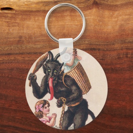 Krampus Kidnaps Girls  feestdag Sleutelhanger (Voorkant)