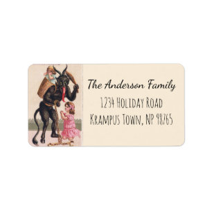 Krampus Kidnaps Kinder feestdag kerst Etiket