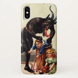Krampus Kinder in Basket Holiday Vintage Kerstmis Case-Mate iPhone Case