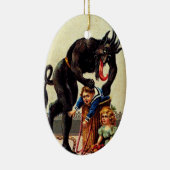 Krampus Kinder in Basket Vakantie Kerst Ornament (Rechts)