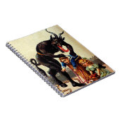Krampus Kinder in kerstfeestdagen in mandje Notitieboek (Rechterzijde)