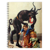 Krampus Kinder in kerstfeestdagen in mandje Notitieboek (Voorkant)