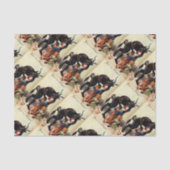 Krampus Kinder in kerstfeestdagen in mandje Tissuepapier (Voorkant)