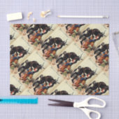 Krampus Kinder in kerstfeestdagen in mandje Tissuepapier (Craft)