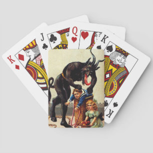 Krampus Kinder in kerstkaarten voor kerstfeestdage Speelkaarten