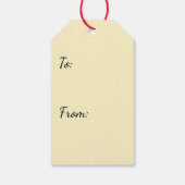 Krampus Kinder in Mand  Kerstmis Cadeaulabel (Achterkant)