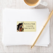 Krampus Kinder in Mand  Kerstmis Etiket (Insitu)