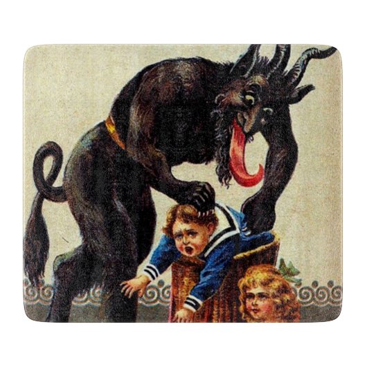 Krampus Kinder in Mand Vakantie Xmas Snijplank (Voorkant)