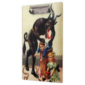 Krampus Kinder in mandje  kerstvakantie Klembord (Links)