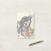 Krampus Kinder mandje Vakantie Kerst Sticky Notes (Op bureau)