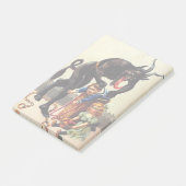 Krampus Kinder mandje Vakantie Kerst Sticky Notes (Schuin)