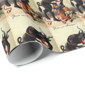 Krampus Kinderen in kerstcadeautje met kerstcadeau Cadeaupapier (Rol Hoek)