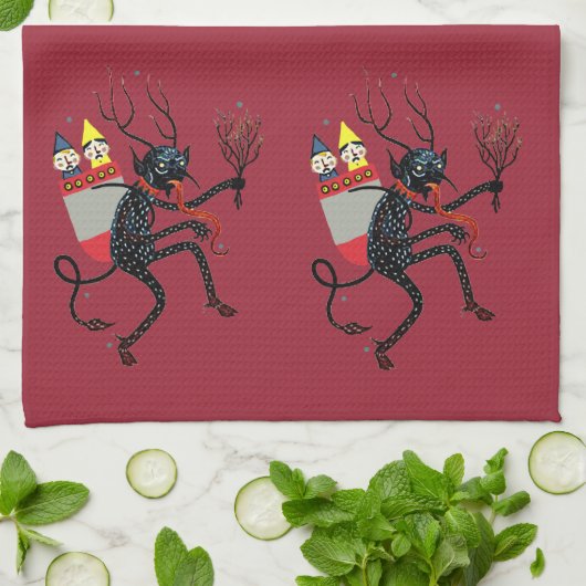 Krampus Kitchen Towel Theedoek (Gevouwen)