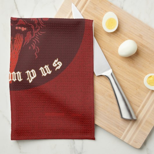 Krampus Kitchen Towel Theedoek (Quarter Fold)