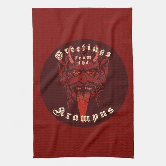 Krampus Kitchen Towel Theedoek (Verticaal)