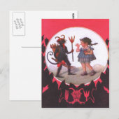 Krampus & Klein Meisje Briefkaart (Voorkant / Achterkant)