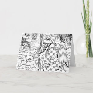 Krampus komt feestdagen kaart