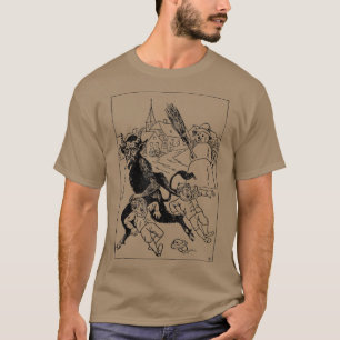 Krampus komt naar de kerstavond in de stad Merry T-shirt