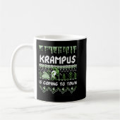 Krampus komt naar de stad - Funny Krampus Christma Koffiemok (Links)