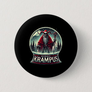 Krampus komt naar de stad Horror Merry Krampus Chr Ronde Button 5,7 Cm