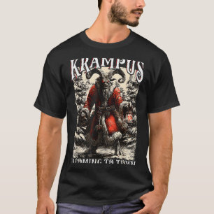 Krampus komt naar de stad Kerst Horror Vakantie T-shirt