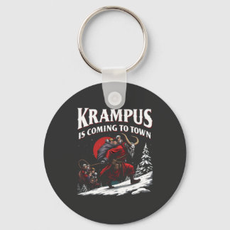 Krampus komt naar de stad Krampus Kerstmis  Sleutelhanger