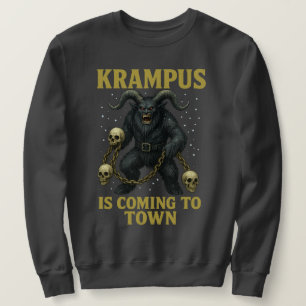 Krampus komt naar de stad Krampus Kerstmis Trui