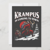 Krampus komt naar stad Krampus Kerstmis Aankondiging (Voorkant)