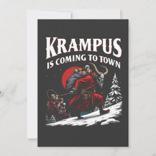 Krampus komt naar stad Krampus Kerstmis Aankondiging