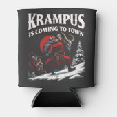 Krampus komt naar stad Krampus Kerstmis Blikjeskoeler (Voorkant)