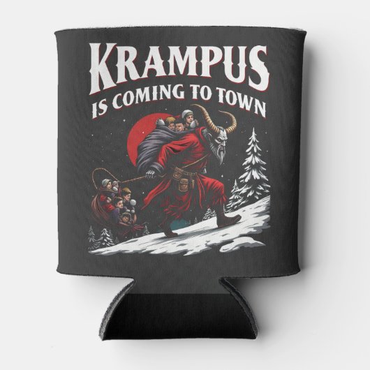 Krampus komt naar stad Krampus Kerstmis Blikjeskoeler (Voorkant)