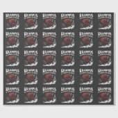 Krampus komt naar stad Krampus Kerstmis Cadeaupapier (Vlak)