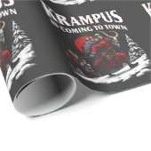 Krampus komt naar stad Krampus Kerstmis Cadeaupapier (Rol Hoek)