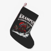 Krampus komt naar stad Krampus Kerstmis Kleine Kerstsok (Voorkant (Hangend))