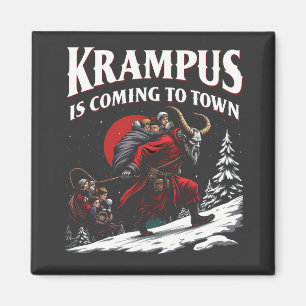 Krampus komt naar stad Krampus Kerstmis Magneet