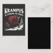 Krampus komt naar stad Krampus Kerstmis Notitiekaartje (Voorkant / Achterkant)