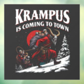 Krampus komt naar stad Krampus Kerstmis Raamsticker (Vel 3)