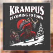 Krampus komt naar stad Krampus Kerstmis Raamsticker (Vel 2)