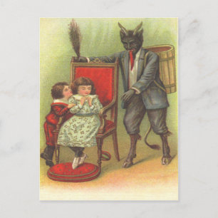 Krampus komt voor slechte kinderen briefkaart