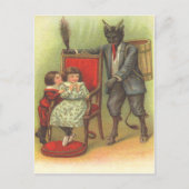 Krampus komt voor slechte kinderen briefkaart (Voorkant)