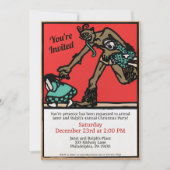 Krampus Kunst Feestuitnodiging Kaart (Voorkant)