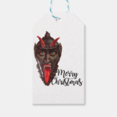 krampus merry kerst cadeaulabel (Voorkant)