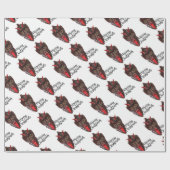 krampus merry kerst cadeaupapier (Vlak)