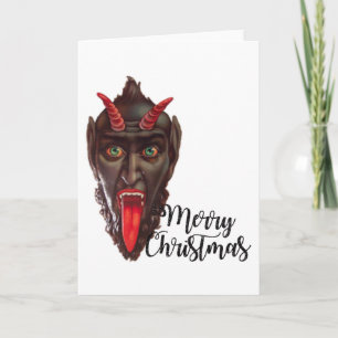 krampus merry kerst feestdagen kaart