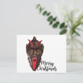 krampus merry kerst feestdagenkaart (Staand voorkant)