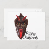 krampus merry kerst feestdagenkaart (Voorkant / Achterkant)