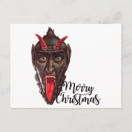 krampus merry kerst feestdagenkaart (Voorkant)